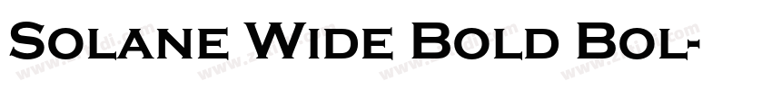 Solane Wide Bold Bol字体转换